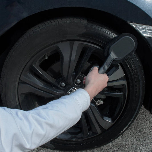 Car Tire Waxing Long Handle Sponge Brush